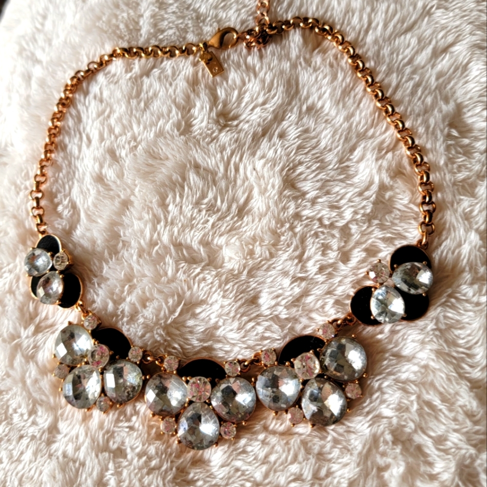 kate spade rose gold statement necklace